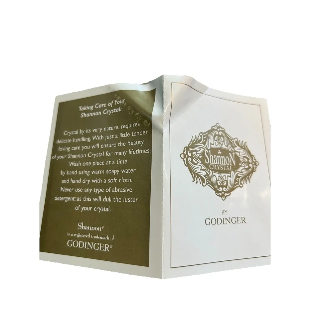 Godinger Shannon River Edge Crystal Cake Pedestal NIB Clear 13